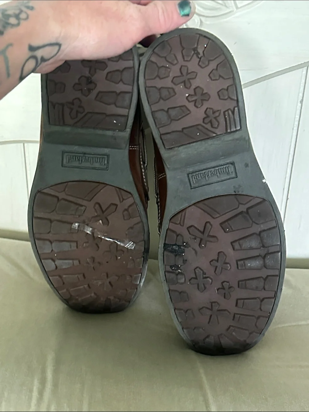 Timberland Brown Leather Men's Boat Shoes with Contrast Laces